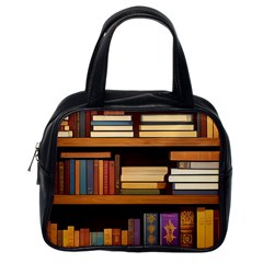 Book Nook Books Bookshelves Comfortable Cozy Literature Library Study Reading Room Fiction Entertain Classic Handbag (one Side) by Maspions