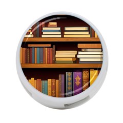 Book Nook Books Bookshelves Comfortable Cozy Literature Library Study Reading Room Fiction Entertain 4-port Usb Hub (one Side)