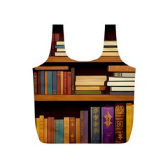 Book Nook Books Bookshelves Comfortable Cozy Literature Library Study Reading Room Fiction Entertain Full Print Recycle Bag (s)