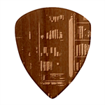 Books Book Shelf Shelves Knowledge Book Cover Gothic Old Ornate Library Guitar Shape Wood Guitar Pick Holder Case And Picks Set Pick