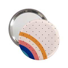 Abstract Geometric Bauhaus Polka Dots Retro Memphis Rainbow 2 25  Handbag Mirrors