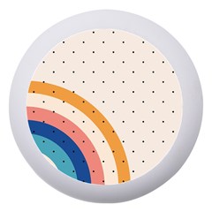 Abstract Geometric Bauhaus Polka Dots Retro Memphis Rainbow Dento Box With Mirror