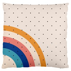 Abstract Geometric Bauhaus Polka Dots Retro Memphis Rainbow 16  Baby Flannel Cushion Case (two Sides)
