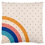 Abstract Geometric Bauhaus Polka Dots Retro Memphis Rainbow 16  Baby Flannel Cushion Case (Two Sides) Front