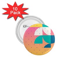 Abstract Geometric Bauhaus Polka Dots Retro Memphis Art 1 75  Buttons (10 Pack)