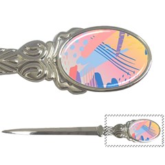 Abstract Lines Dots Pattern Purple Pink Blue Letter Opener