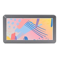 Abstract Lines Dots Pattern Purple Pink Blue Memory Card Reader (mini)