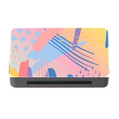 Abstract Lines Dots Pattern Purple Pink Blue Memory Card Reader With Cf