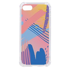 Abstract Lines Dots Pattern Purple Pink Blue Iphone Se