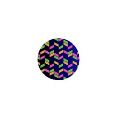 Background Pattern Geometric Pink Yellow Green 1  Mini Buttons