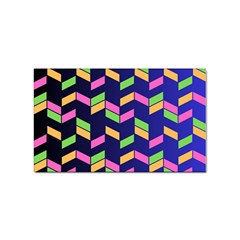 Background Pattern Geometric Pink Yellow Green Sticker Rectangular (10 Pack)