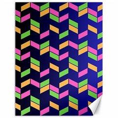 Background Pattern Geometric Pink Yellow Green Canvas 18  X 24  by Maspions