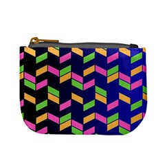 Background Pattern Geometric Pink Yellow Green Mini Coin Purse