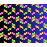 Background Pattern Geometric Pink Yellow Green Deluxe Canvas 14  x 11  (Stretched) 14  x 11  x 1.5  Stretched Canvas