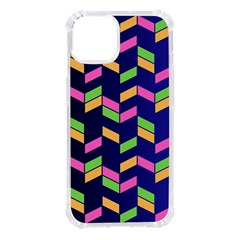 Background Pattern Geometric Pink Yellow Green Iphone 14 Tpu Uv Print Case by Maspions