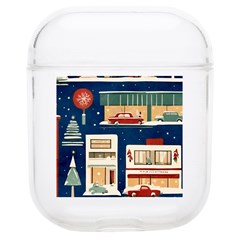 Cars Snow City Landscape Vintage Old Time Retro Pattern Soft Tpu Airpods 1/2 Case by Maspions