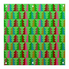 Trees Pattern Retro Pink Red Yellow Holidays Advent Christmas Banner And Sign 3  X 3 