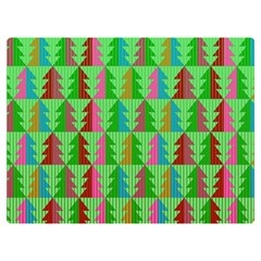 Trees Pattern Retro Pink Red Yellow Holidays Advent Christmas Two Sides Premium Plush Fleece Blanket (baby Size) by Maspions