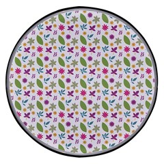 Pattern Flowers Leaves Green Purple Pink Wireless Fast Charger(black) by Maspions