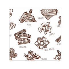 Pasta Mie Spageti Rigatoni Lasagna Square Satin Scarf (30  X 30 ) by Askadina