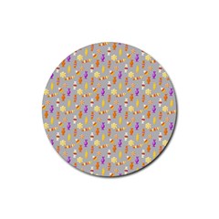 Halloween Candy Rubber Coaster (round) by Askadina