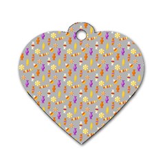 Halloween Candy Dog Tag Heart (one Side)