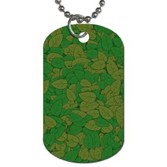 Vectors Leaves Background Plant Dog Tag (two Sides)