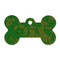 Vectors Leaves Background Plant Dog Tag Bone (two Sides)