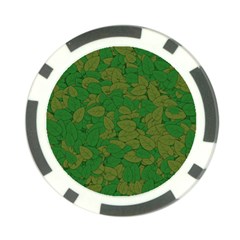 Vectors Leaves Background Plant Poker Chip Card Guard