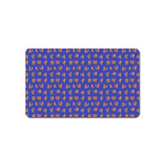 Cute Sketchy Monsters Motif Pattern Magnet (name Card)