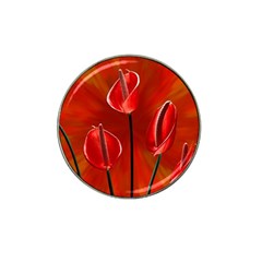 Flowers Red Hat Clip Ball Marker (10 Pack) by Askadina