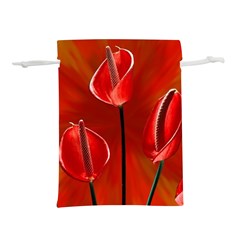Flowers Red Lightweight Drawstring Pouch (s) by Askadina