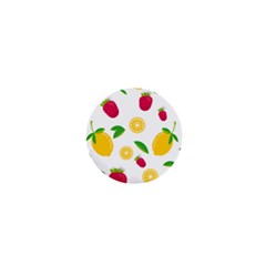 Strawberry Lemons Fruit 1  Mini Buttons by Askadina