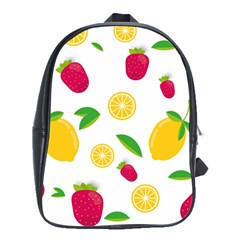 Strawberry Lemons Fruit School Bag (xl)