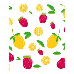 Strawberry Lemons Fruit Drawstring Bag (small) by Askadina