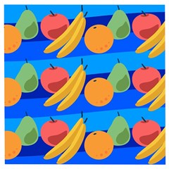 Fruit Texture Wave Fruits Wooden Puzzle Square by Askadina