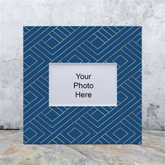 Plaid Background Blue White Box Photo Frame 4  X 6  by Askadina