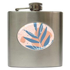 Summer Pattern Tropical Design Nature Green Plant Hip Flask (6 Oz)