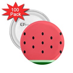 Watermelon Melon Fruit Healthy Food Meal Breakfast Lunch Juice Lemonade Summer 2 25  Buttons (100 Pack)  by Maspions