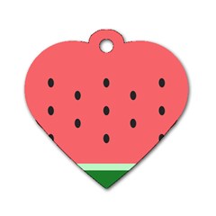Watermelon Melon Fruit Healthy Food Meal Breakfast Lunch Juice Lemonade Summer Dog Tag Heart (two Sides)