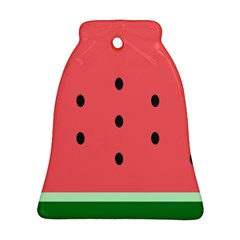 Watermelon Melon Fruit Healthy Food Meal Breakfast Lunch Juice Lemonade Summer Bell Ornament (two Sides) by Maspions