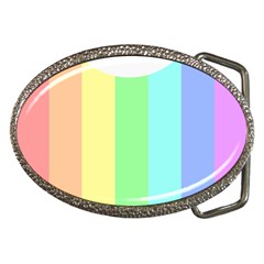 Rainbow Cloud Background Pastel Template Multi Coloured Abstract Belt Buckles