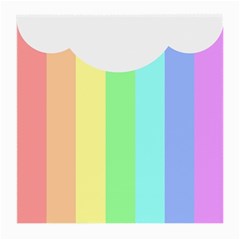 Rainbow Cloud Background Pastel Template Multi Coloured Abstract Medium Glasses Cloth (2 Sides)