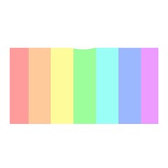 Rainbow Cloud Background Pastel Template Multi Coloured Abstract Satin Wrap 35  X 70 
