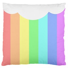 Rainbow Cloud Background Pastel Template Multi Coloured Abstract 16  Baby Flannel Cushion Case (two Sides)