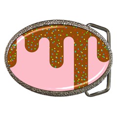 Ice Cream Dessert Food Cake Chocolate Sprinkles Sweet Colorful Drip Sauce Cute Belt Buckles by Maspions