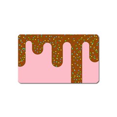 Ice Cream Dessert Food Cake Chocolate Sprinkles Sweet Colorful Drip Sauce Cute Magnet (name Card)