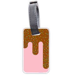 Ice Cream Dessert Food Cake Chocolate Sprinkles Sweet Colorful Drip Sauce Cute Luggage Tag (one Side)