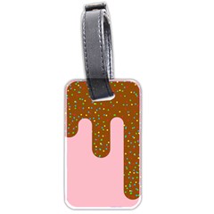 Ice Cream Dessert Food Cake Chocolate Sprinkles Sweet Colorful Drip Sauce Cute Luggage Tag (two Sides) by Maspions