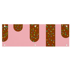 Ice Cream Dessert Food Cake Chocolate Sprinkles Sweet Colorful Drip Sauce Cute Banner And Sign 6  X 2 